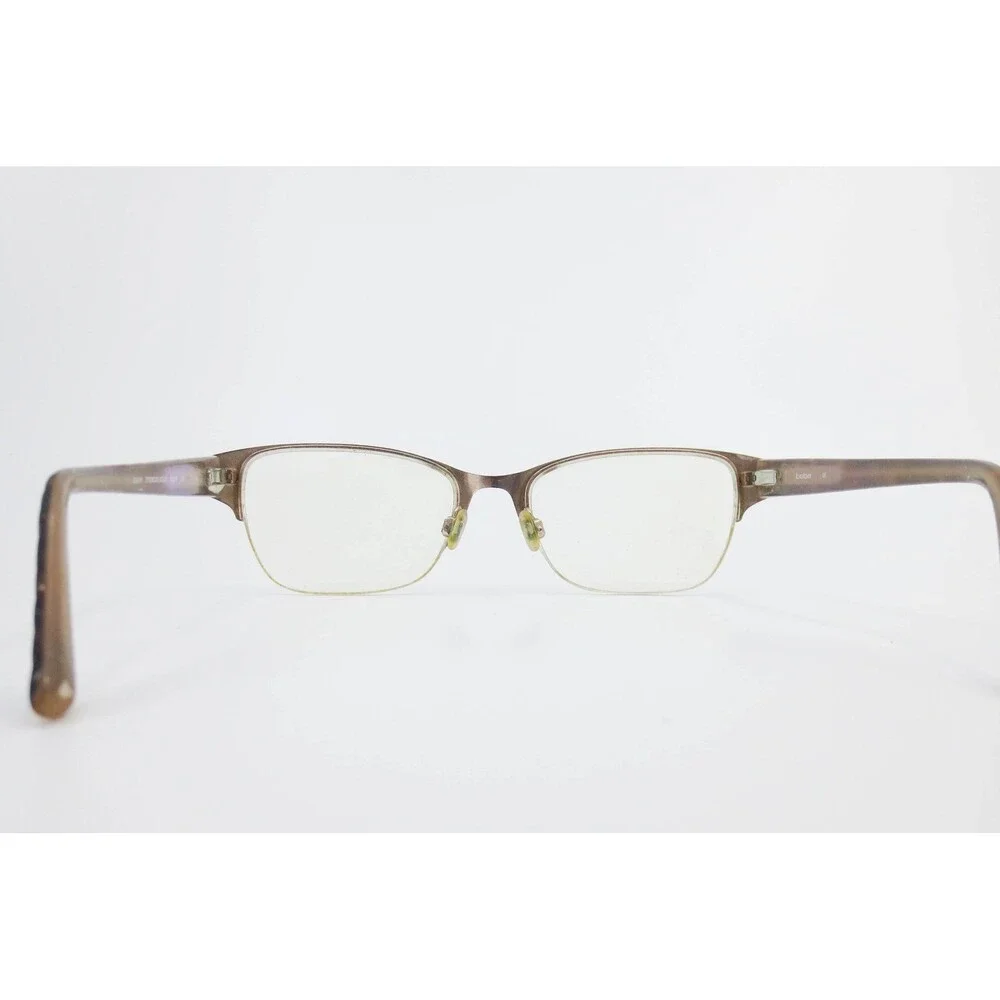 Bebe BB5161 Rose Gold Tortoise Studded Semi-Rimless Cat Eye Eyeglasses 52-18
